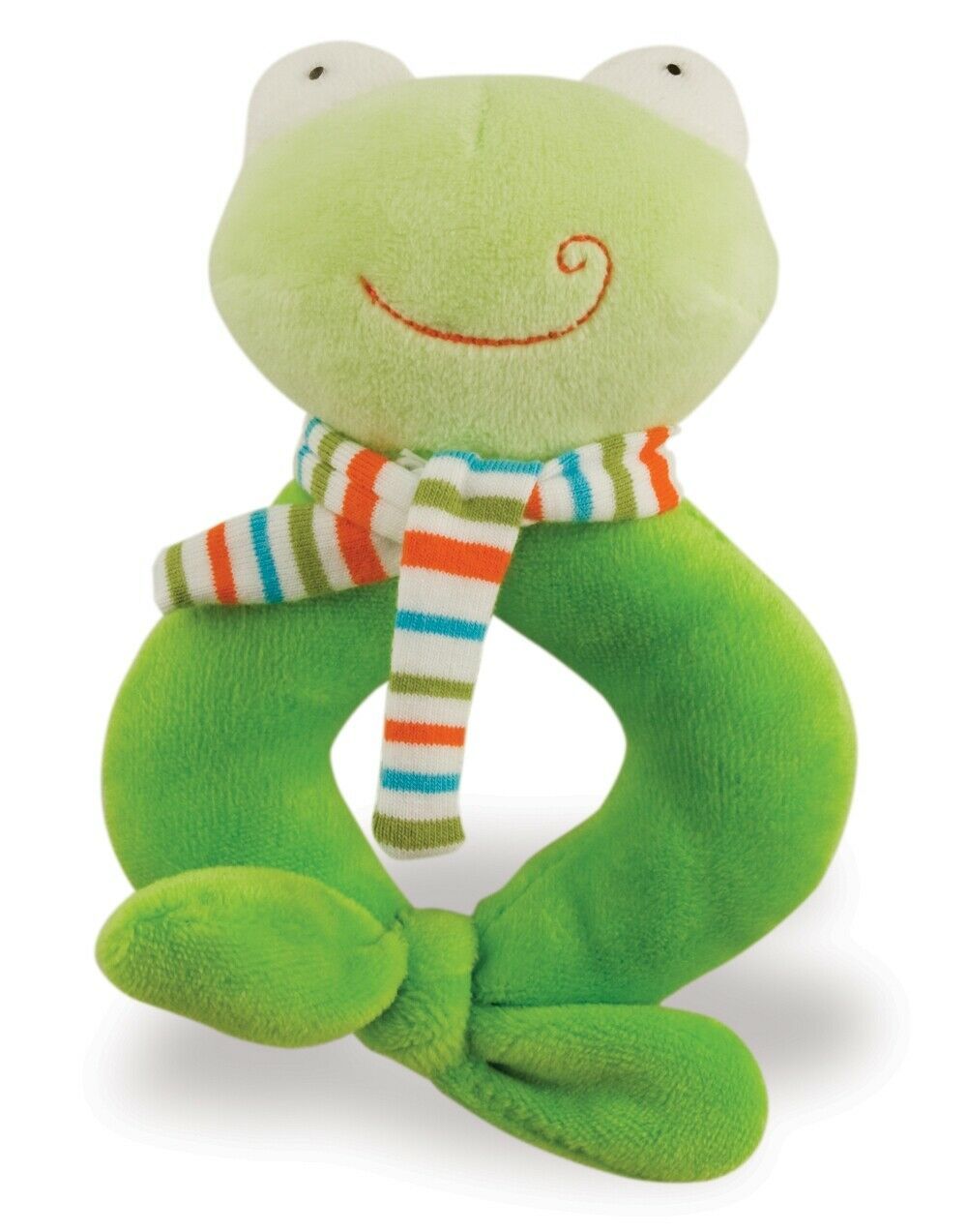 Rich Frog RING RATTLE FROG baby plush rattle toy NEW with tag green frog
