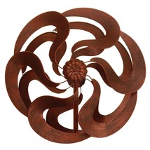 Bronze Flower Metal Windmill Garden Stake 75" Tall - $110.80