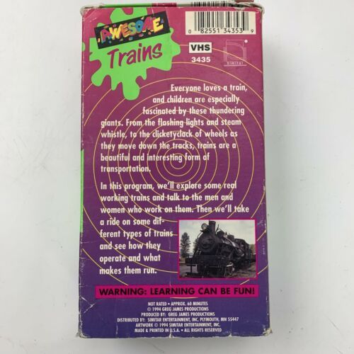 Awesome Trains VHS Video Two Tape Set VHS Tapes