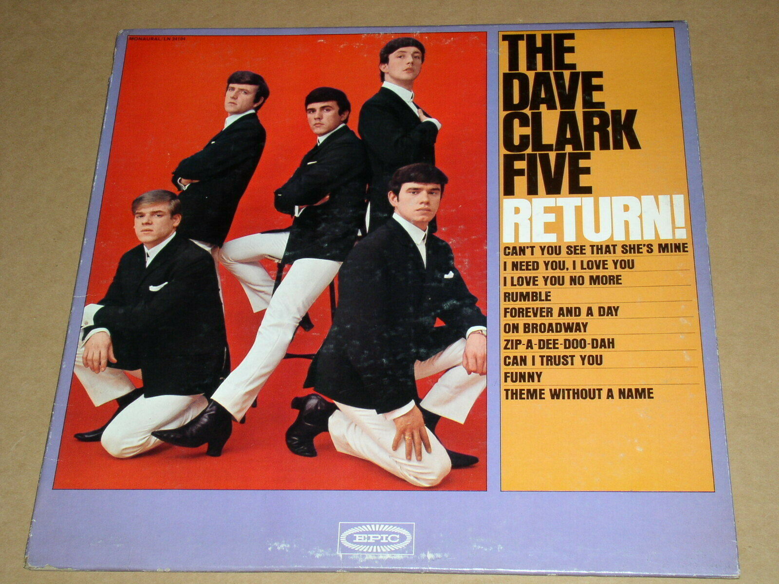 The Dave Clark Five Return! Vinyl Record Album Vintage Epic Label MONO ...