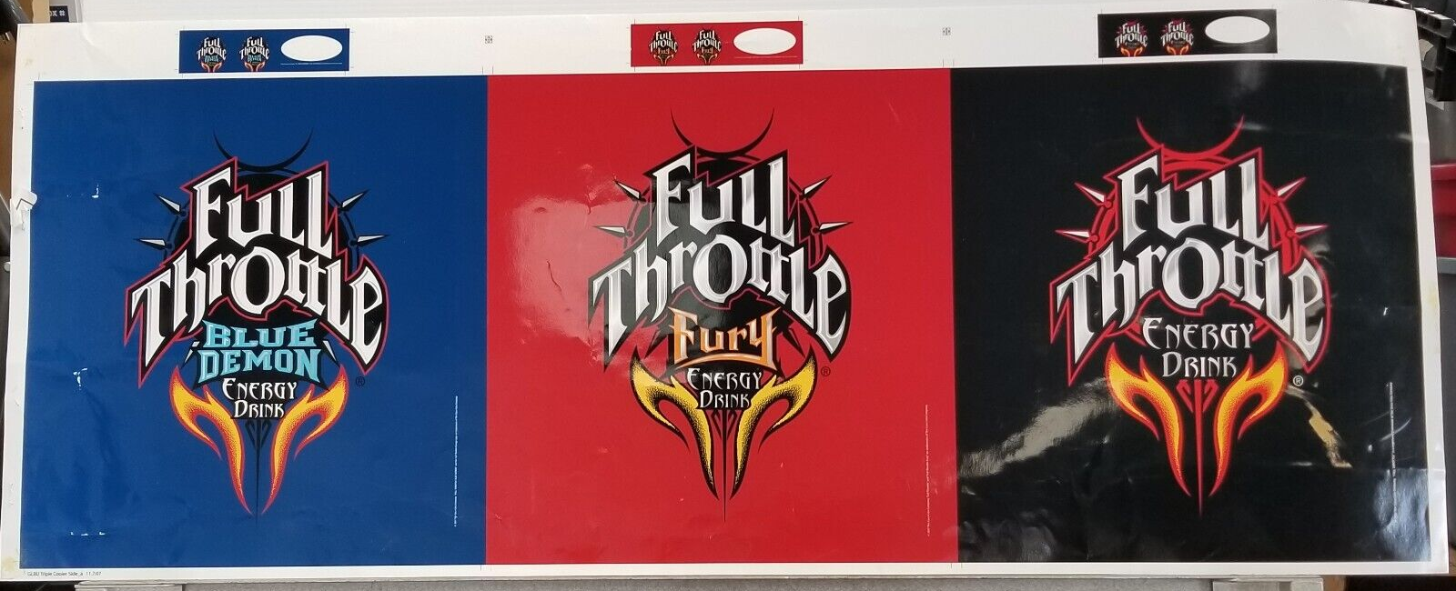 Full Throttle Fury Blue Demon Energy Drink POS Pre Production ...