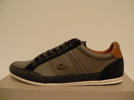 Lacoste mens shoes chaymon PRM2 US SPM leather/suede grey size 7 US - $105.80
