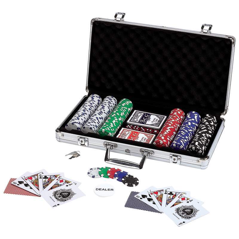 Maxam® 309pc Poker Chip Set in Aluminum Case Card GamesContemporary