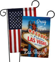 Pray for Las Vegas - Impressions Decorative USA - Applique Garden Flags Pack - G - $30.97