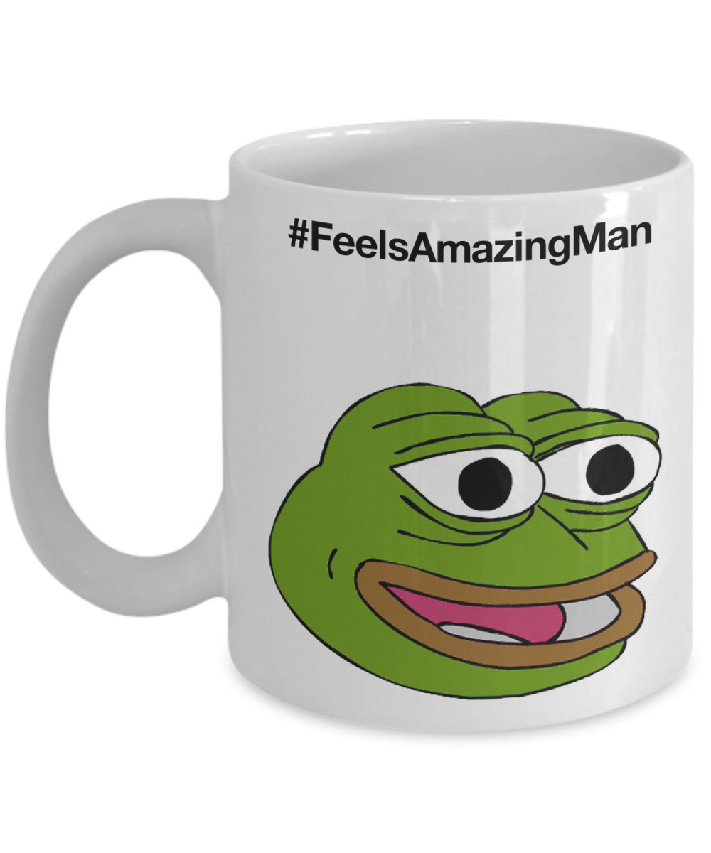 Pepe Coffee Mug "Feels Good Man Mug" From Feels Bad Man Meme