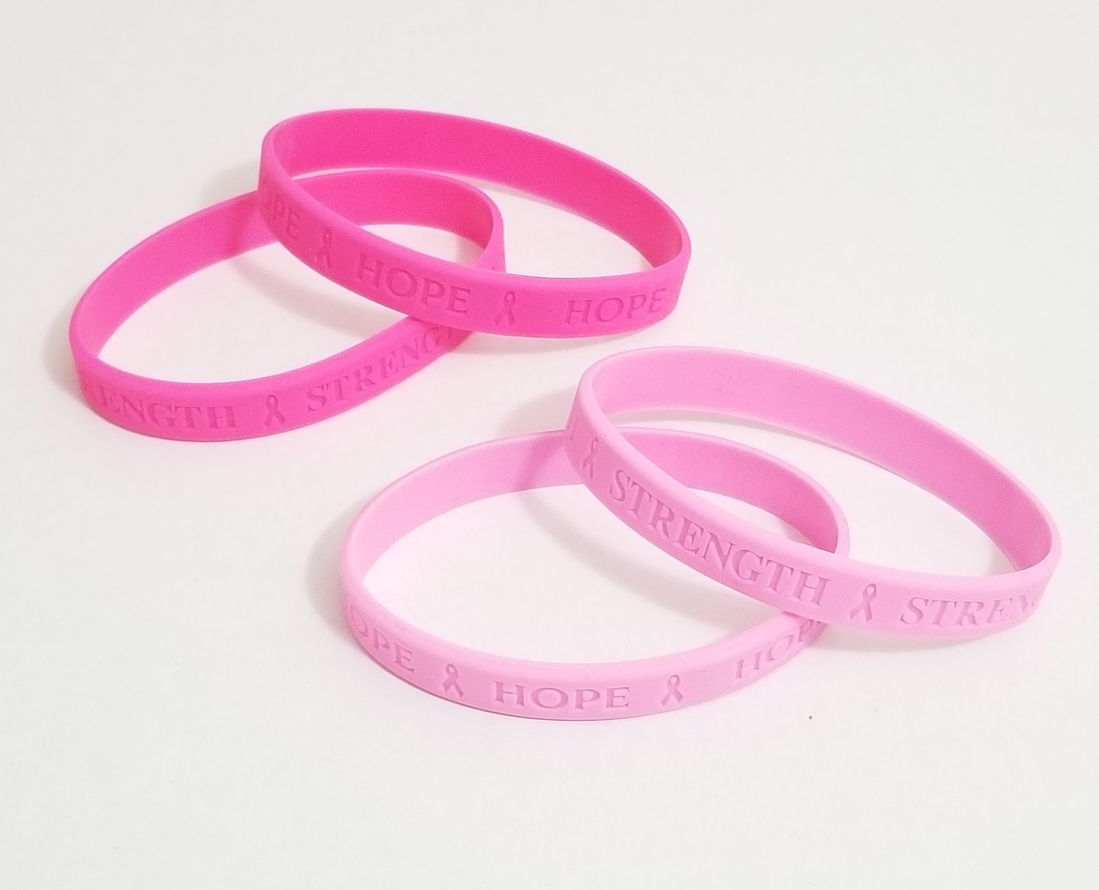 Breast cancer awareness silicone band set
