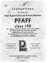 Pfaff 130 manual sewing machine instruction Enlarged 48 page - $10.99