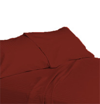 15 &quot; Pocket Burgundy Stripe Sheet Set Egyptian Cotton Bedding 600 TC cho... - $65.99+