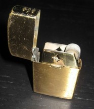 Vintage DIGINO Gas Butane Flip Top Style Brass Lighter Made in JAPAN - $12.99