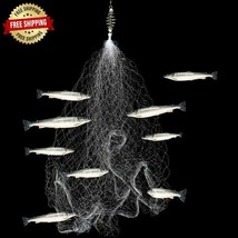 Fishing Net Trap Netting Fishnet Tackle Design Copper Spring Shoal Cast ... - $6.99