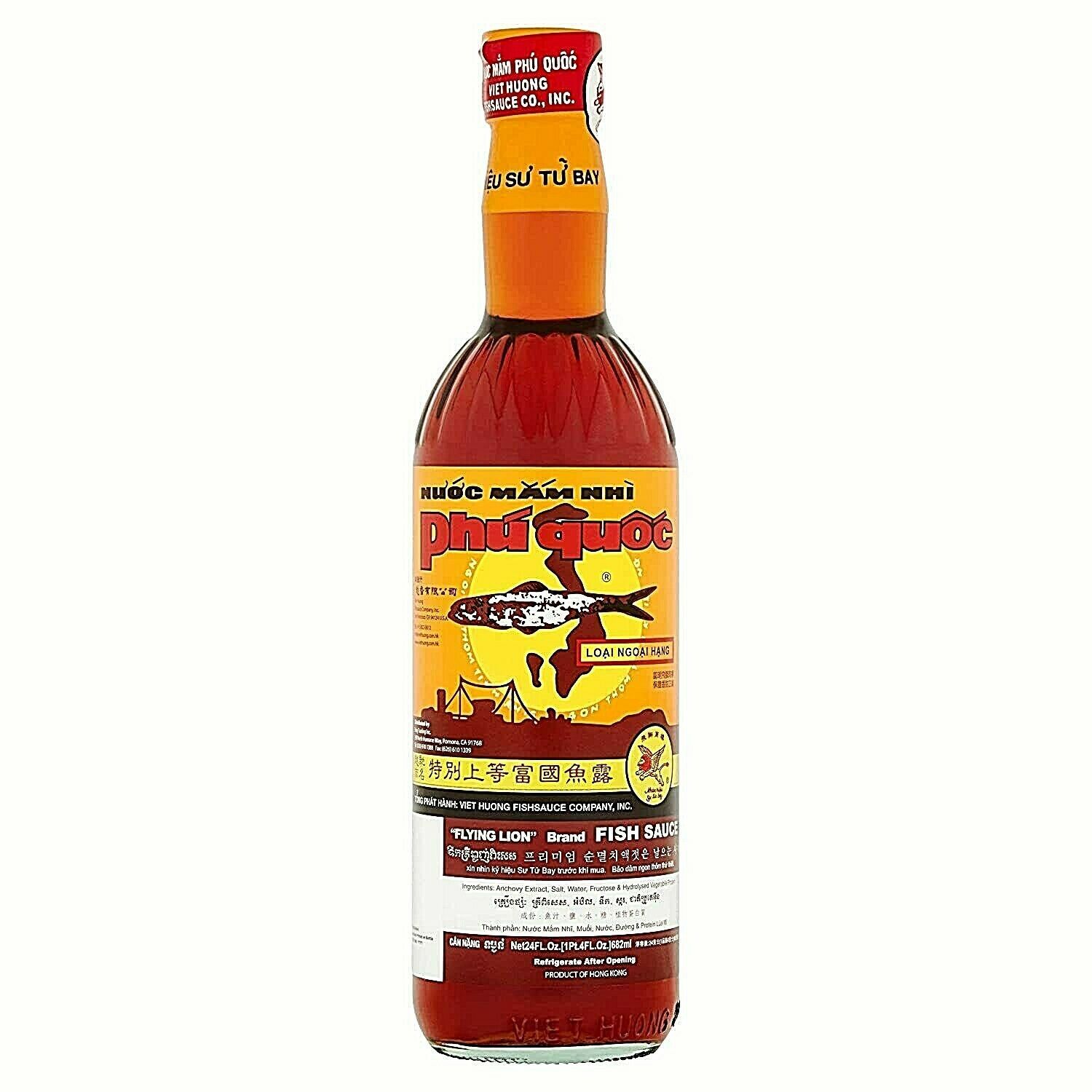 Flying Lion Brand Fish Sauce ( Phu Quoc ) 24 oz ( Pack of 12 ) Other Sauces