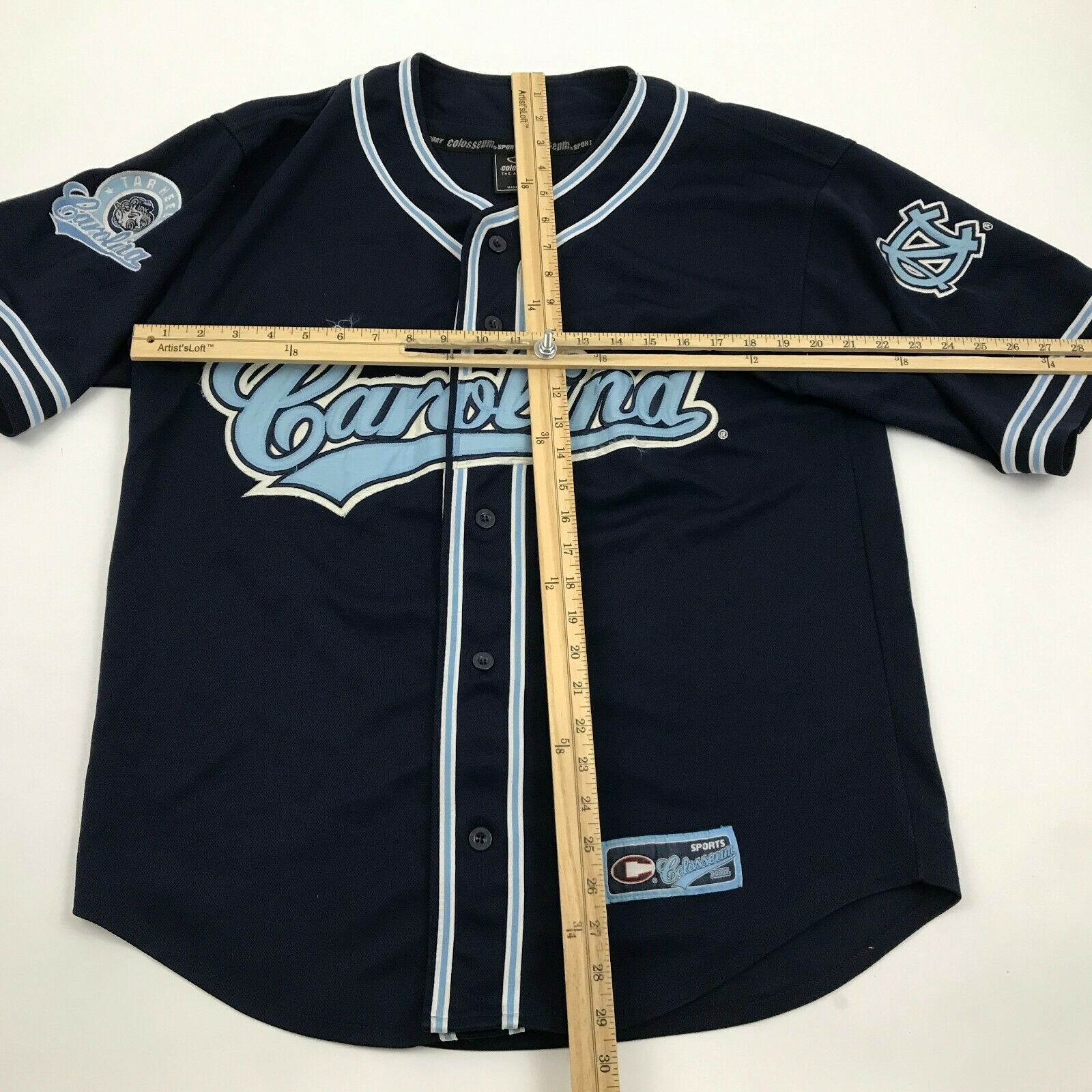 VINTAGE Colosseum North Carolina TAR HEELS Baseball Jersey Size Medium ...