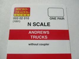 Micro-Trains #00302010 (1051) Andrews Trucks without Coupler N-Scale image 3