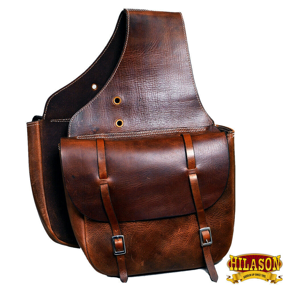 U-G168 HILASON WESTERN HORSE LEATHER SADDLE BAG HEAVYDUTY TRADITIONAL ...