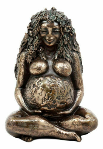 Ebros Bronze Millennial Gaia Earth Mother Goddess Te Fiti Statue 7H Oberon Zell
