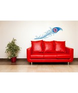 Long Peacock Feather - Vinyl Wall Art Decal - $55.00