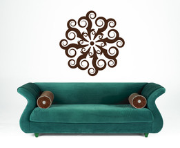 Retro Medallion of Swirls -Vinyl Wall Art Decal - $34.00