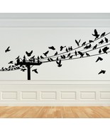 Birds on Power Lines - Vinyl Wall Art Decal - $46.00