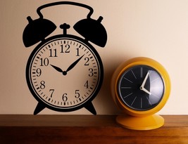 Old Fashioned Alarm Clock - Vinyl Wall Art Decal - $22.00
