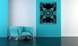 Retro Floral Rectangular Art - Vinyl Wall Art Decal - $32.00