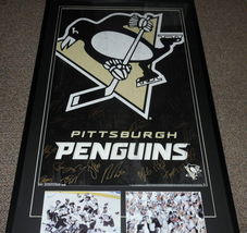 2015-16 Pittsburgh Penguins Stanley Cup Team Signed Framed 28x46 Poster JSA image 5
