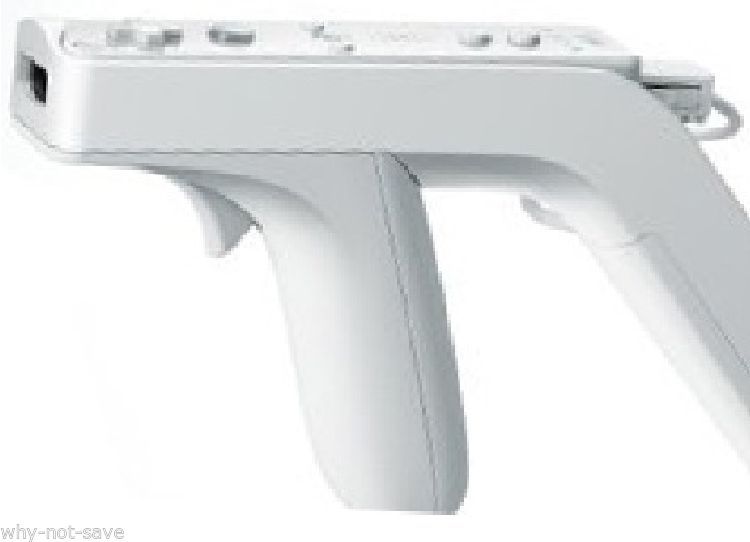 2 x Zapper Gun for Nintendo Wii Game Remote Wiimote shooter White Controller New Controllers