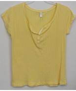 Women Old Navy Yellow V Neck Cap Sleeve Top Size XL - $8.95
