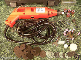 128pc Rotary Die Grinder Cutter Polisher And Accessory Tool w/Case Ul Electric - $34.99