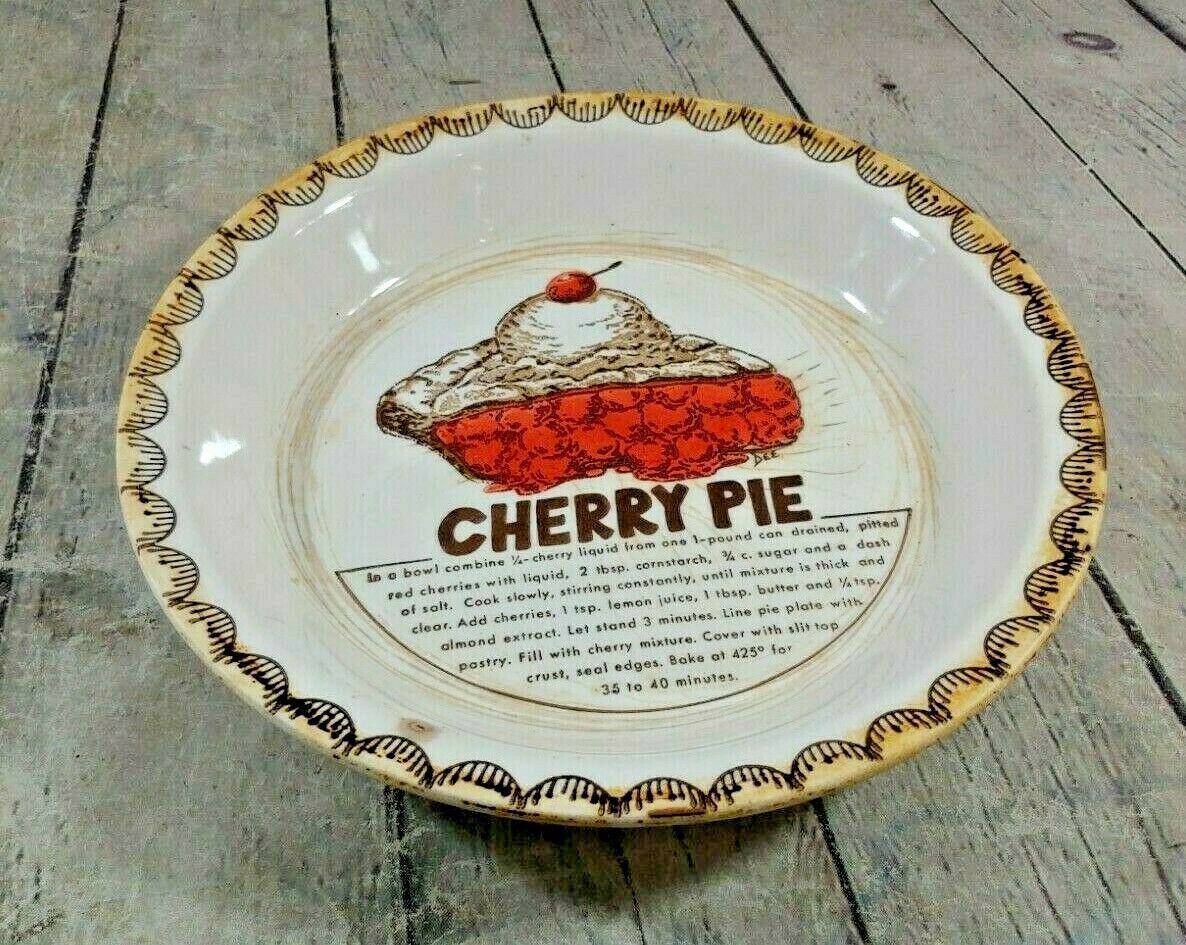 Pie Plate. All Vintage Cherry. This Cherry pie is so good i could die.