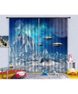 3D Planet UFO 2 Blockout Photo Curtain Printing Curtains Drapes Fabric W... - $130.83+
