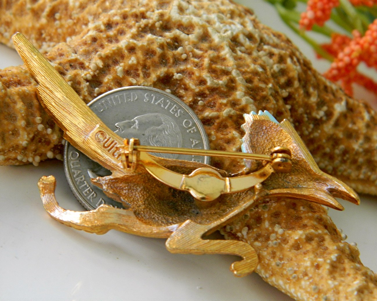 Vintage Ultra Roadrunner Brooch Pin Green Rhinestones Enamel Pins