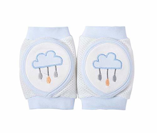 Cute Cartoon Crawling Baby Knee Pads Blue Cloud Pattern Toddler Knee Brace Prote