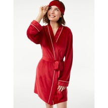 Joyspun Women&#39;s Velour Knit Robe and Eye Mask Set, 2-Piece, Size XL (16-18) - $22.76