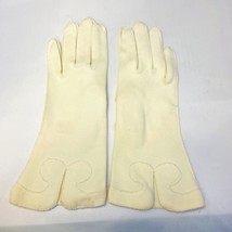 #4860 VTG Womens beige gloves size M Easter - $9.90