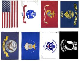 Wholesale Lot 3x5 USA + 5 Branches Military + Pow Mia + Oregon Flag Set - $36.88