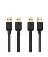 2-Pack Usb 3.0 Cable (Usb To Usb Cable Male To Male) In Black 6.. - $23.99