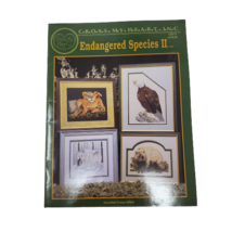 Endangered Species II Cross Stitch Book CSB74 Eagle Bear Wolf Lion Otter... - $11.83
