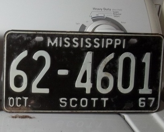 Mississippi vintage car tags 1967 and 1968 Scott county. - Other