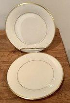 Lenox Eternal Set of 2 Bread &amp; Butter Plates 6 3/8&quot; Ivory Gold Trim Made... - $28.04