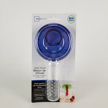 Wide Mouth Mason Jar Infuser Blue 3.66&quot; Diameter Lid BPA Free  - $6.63