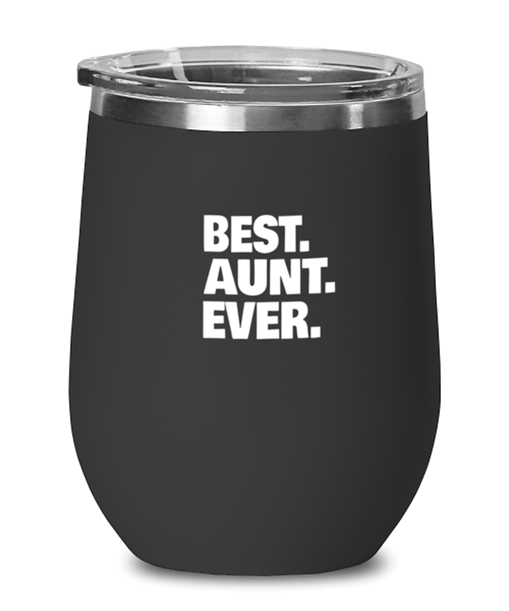 Aunty Wine Glass Best Aunt Ever, Favorite Aunt BlackWG Other Gift
