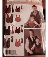 Simplicity 0537 Father/Son Matching Vest/Ties - $6.79