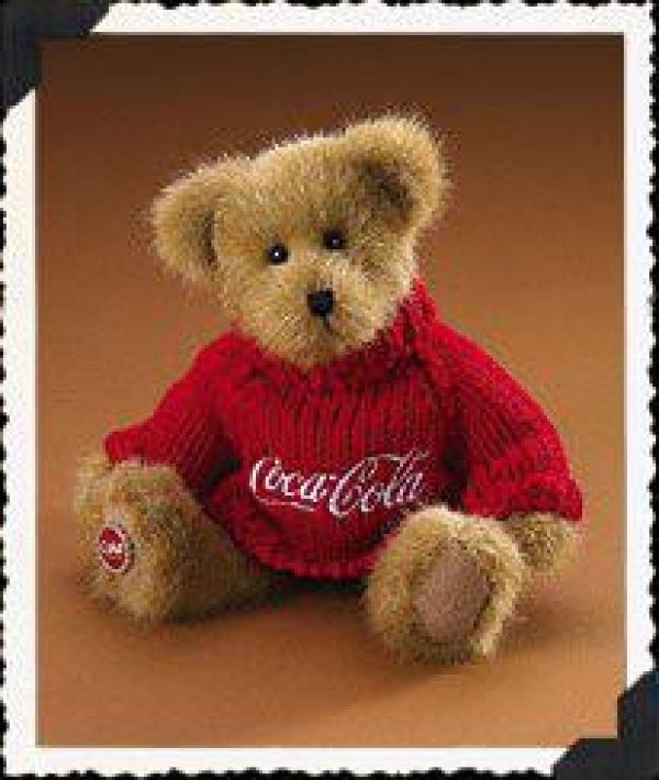 Primary image for Boyds Bears "Johnny"  #919912- 8" Coca Cola Plush Bear -Licensed~ 2005~Retired