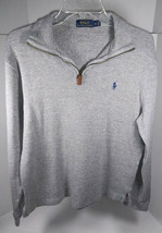 Polo Ralph Lauren 1/4 Zip Pullover Sweater Pony Logo Gray Size Small - $39.95