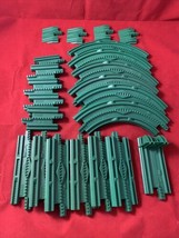 Lot of 22 GeoTrax Green Gripper Track Fisher Price Train Straight Curve ... - $35.99