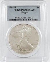 1992-S American Silver Eagle Proof - PCGS PR70 DCAM  - $325.00