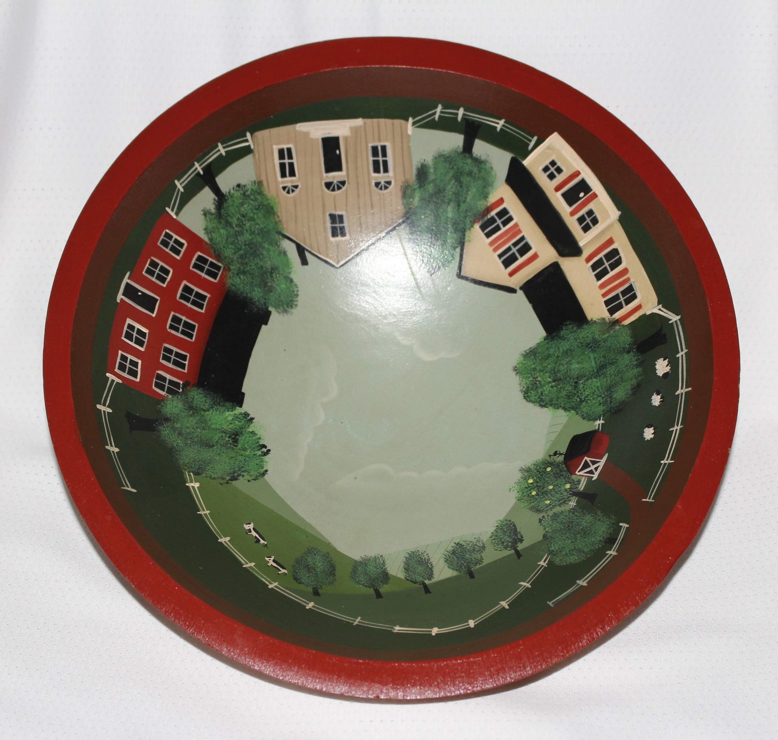 Vintage Large Wooden Bowl by Weston Bowl Mill, Weston Vermont