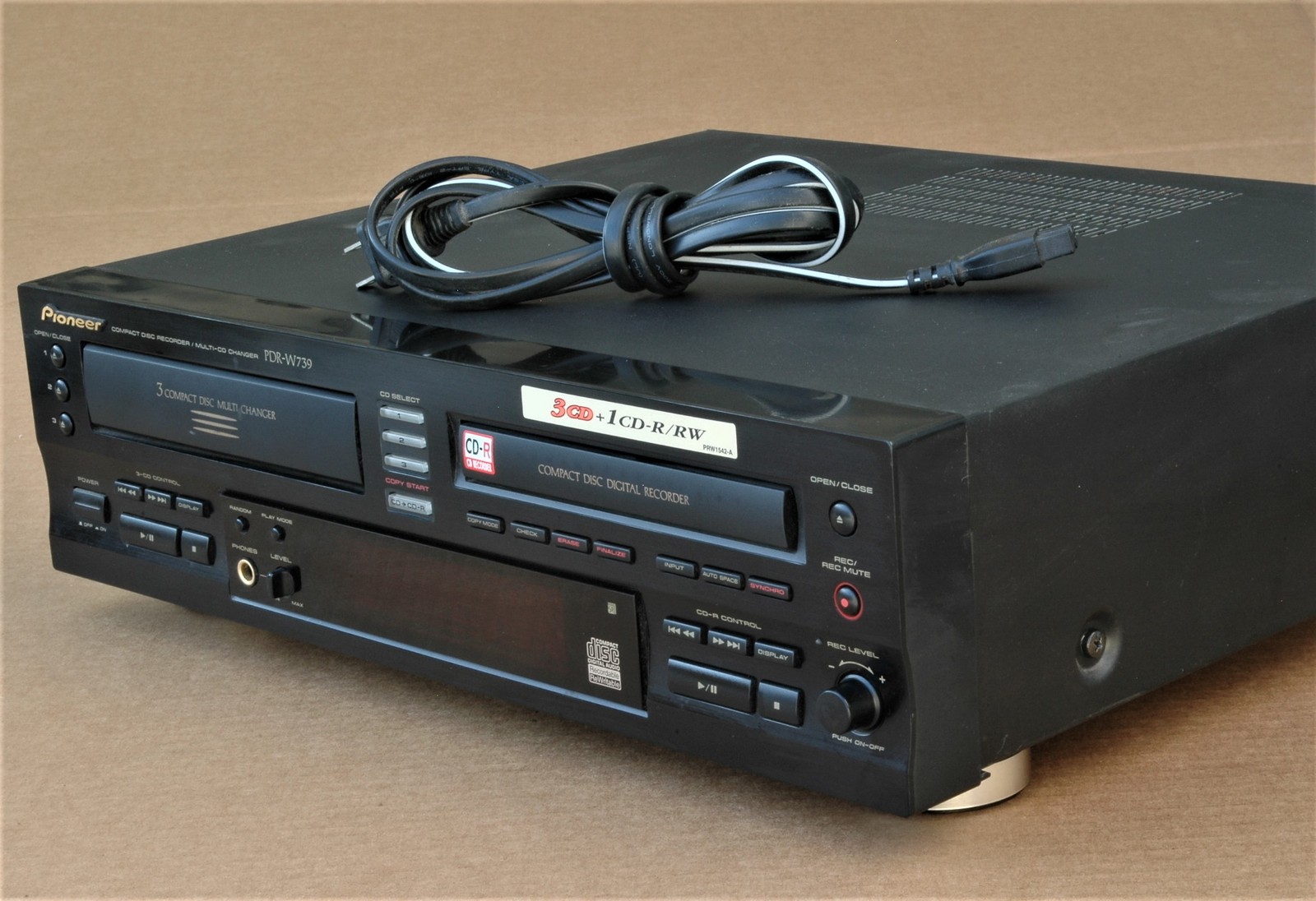 PIONEER PDRW739 DUAL TRAY 3 DISC PLAYER / CHANGER / RECORDER CDR