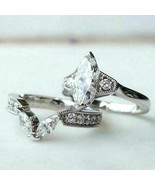 2Ct Vintage Diamond Engagement Wedding Bridal Set Ring 14K Gold Over Plated - $142.11