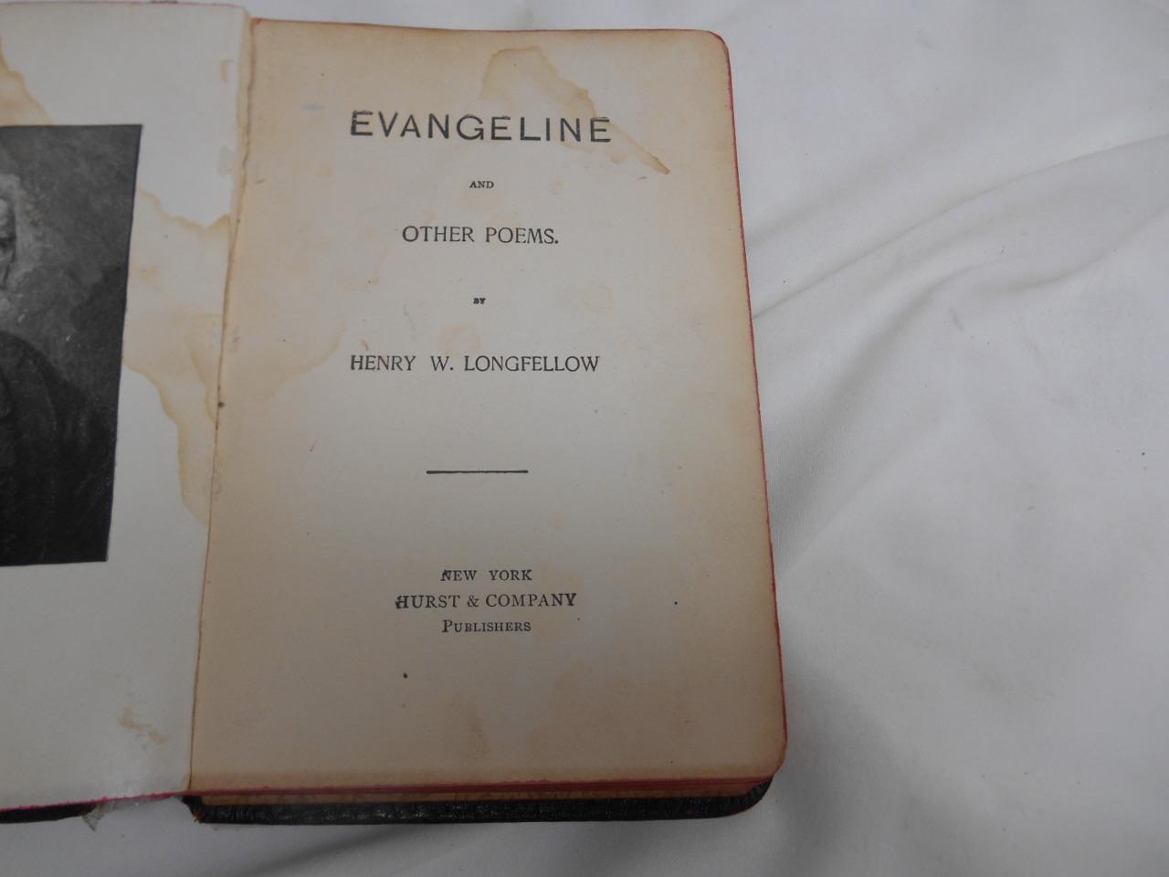 Antique Book EVANGELINE AND OTHER POEMS by Henry W. Longfellow Hurst ...